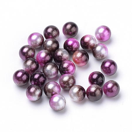 Rainbow Acrylic Imitation Pearl Beads OACR-R065-2.5mm-A12-1