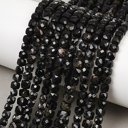 Natural Black Tourmaline Beads Strands G-P612-B01-01-1