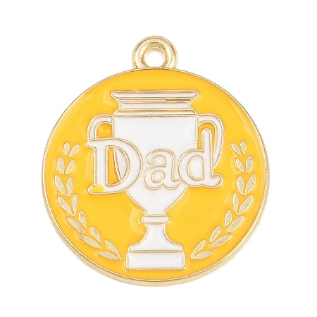 Father's Day Alloy Enamel Pendants FIND-E054-05A-1