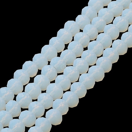 Imitation Jade Solid Color Glass Beads Strands EGLA-A034-J4mm-MD06-1