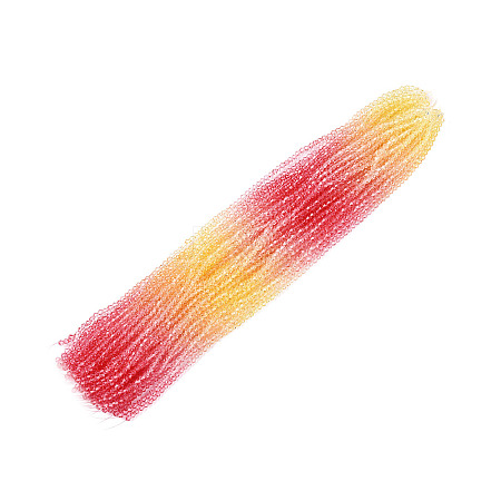 Gradient Color Baking Painted Glass Bead Strands DGLA-A039-T2mm-A02-1