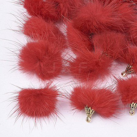 Faux Mink Fur Tassel Pendant Decorations X-FIND-S300-37O-1