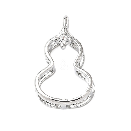 Brass Micro Pave Cubic Zirconia Pendants KK-D357-13P-1