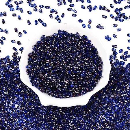 Picasso Spray Painted Glass Seed Beads SEED-T006-04-8-1