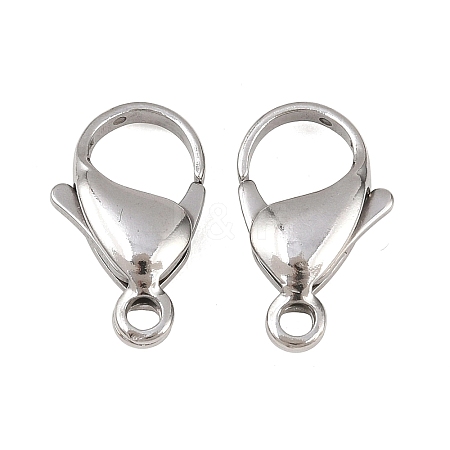 Tarnish Resistant 304 Stainless Steel Lobster Claw Clasps STAS-G035-H-1