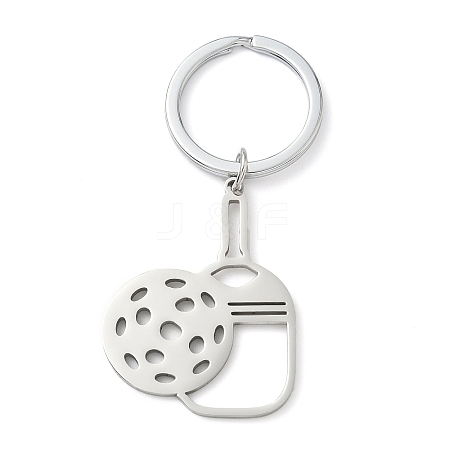201 Stainless Steel Laser Cut Hollow Paddle Keychains LS-KEYC-H021-02P-1