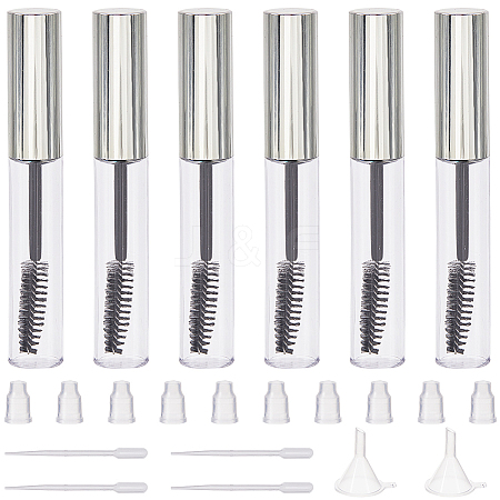10Pcs DIY Plastic Empty Eyelash Bottle with 4Pcs 2ml Disposable Plastic Dropper with 2Pcs Mini Transparent Plastic Funnel Hopper MRMJ-GF0001-53C-1