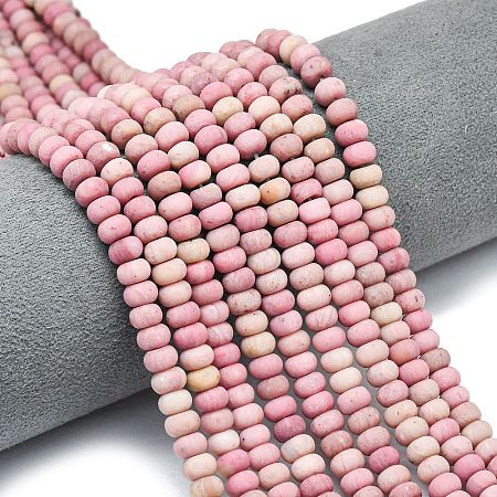Natural Rhodonite Beads Strands G-P575-A18-6x4mm-1