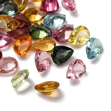 Faceted Natural Multicolor Tourmaline Cabochons G-I295-05C-15A-1