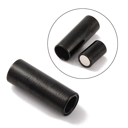 304 Stainless Steel Magnetic Clasps with Glue-in Ends STAS-K006-07D-1