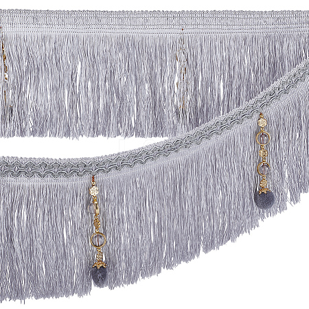 4M Polyester Fringe Tassel Trim DIY-OC0013-37E-1
