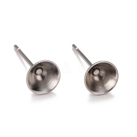 Non-Tarnish 304 Stainless Steel Post Stud Earring Settings LS-STAS-L238-082E-P-1