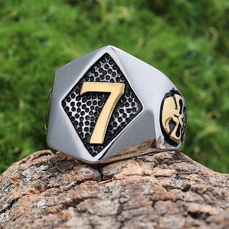 Punk Style 316L Stainless Steel Finger Rings for Men FS-WG96F45-09-1