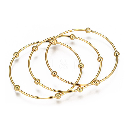 201 Stainless Steel Bangle Sets BJEW-O115-85G-1-1