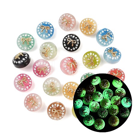 Spray Paint Luminous Resin & Alloy Beads RE-CBAC4C7-16-1