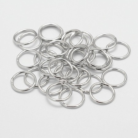 Eco-Friendly Brass Round Rings KK-M165-10mm-02P-NR-1
