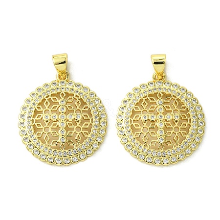 Eco-Friendly Brass Micro Pave Cubic Zirconia Pendants KK-A204-12G-1