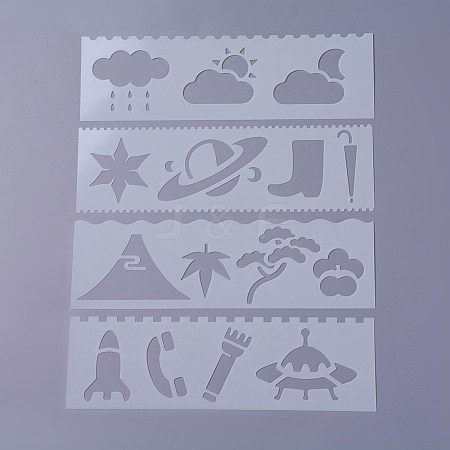 Plastic Kids Drawing Stencil Template DIY-P003-J03-1