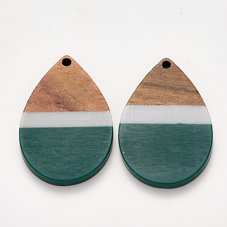 Resin & Walnut Wood Pendants RESI-S384-002A-A01-1