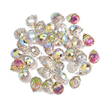 Electroplated Glass Beads GLAA-K062-01A-FR11-1