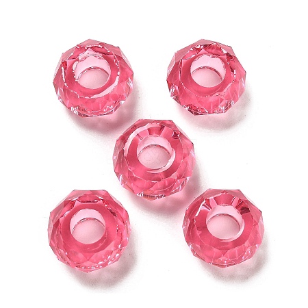 Transparent Resin European Beads RESI-B020-05F-1