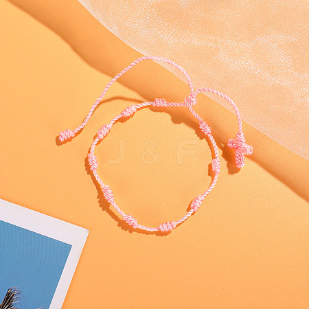 Cross Nylon Cord Braided Bead Bracelets WG2C716-04-1