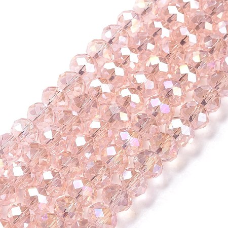 Electroplate Glass Beads Strands EGLA-D020-8x5mm-69-1
