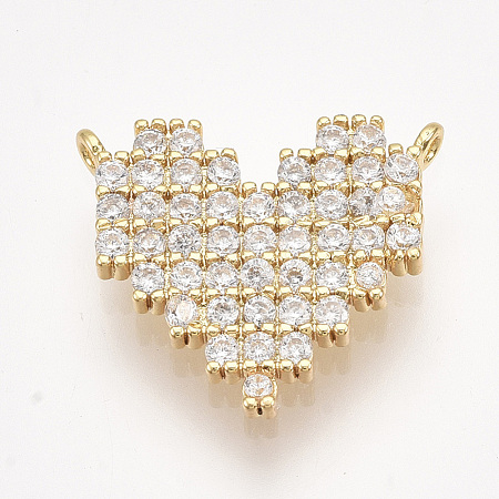 Brass Micro Pave Cubic Zirconia Pendants ZIRC-S061-122G-1