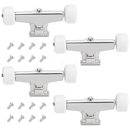 Plastic & Aluminum Alloy Skateboard Bracket Bearing Wheel AJEW-FG0001-76A-1