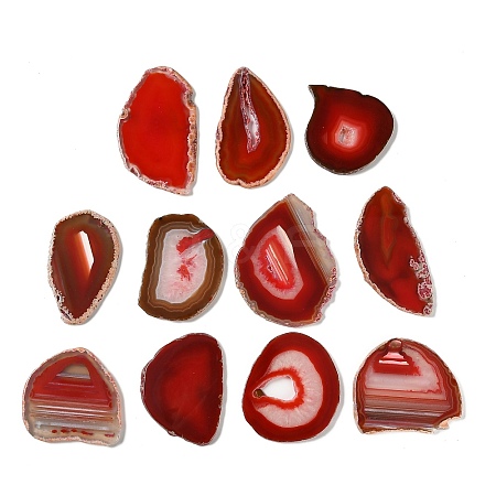 Natural Druzy Agate Slice Cabochons G-F826-E07-1