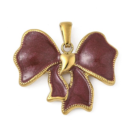 304 Stainless Steel Enamel Pendants LS-STAS-P408-17C-G-1