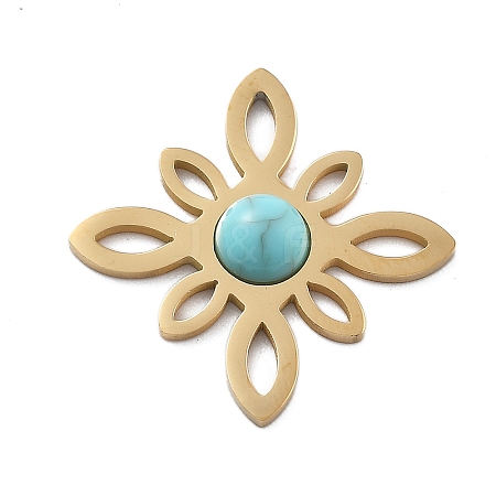 Synthetic Turquoise Pendants STAS-I327-14G-03-1