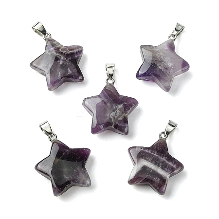 Natural Banded Amethyst Pendants GG-K002-10N-1