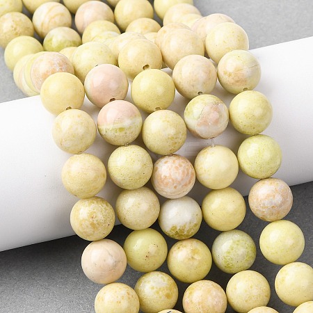 Natural Lemon Jade Beads Strands G-H343-D01-12mm-A-1