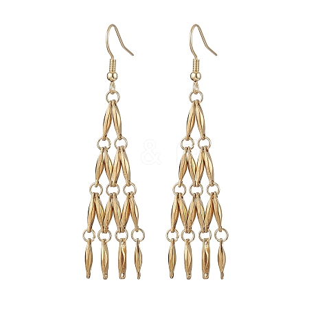 304 Stainless Steel Link Bar Dangle Earrings EJEW-JE05965-01-1