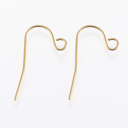 Ion Plating(IP) 304 Stainless Steel Earring Hooks X-STAS-E145-08G-1