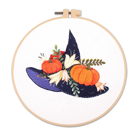 Halloween Themed DIY Embroidery Sets DIY-P021-A03-1