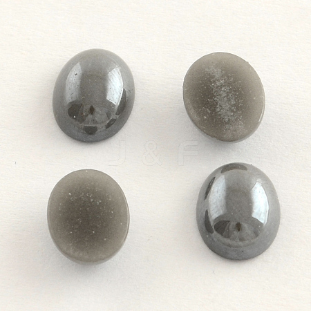 Pearlized Plated Opaque Glass Cabochons X-PORC-S804-10x14-41-1