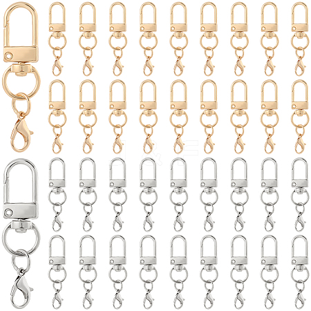 40Pcs 2 Colors Zinc Alloy Swivel Clasps FIND-SP0004-27-1