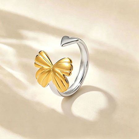304 Stainless Steel Cuff Open Rings for Women WGB6E51-01-1