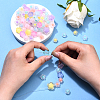 60G 4 Styles Frosted Transparent Acrylic Beads OACR-YW0002-66-4
