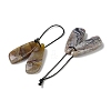 2Pcs Natural Mexican Agate Pendants G-B105-01E-2