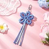 Flower Cotton Threads Pendants Decorations HJEW-TA00399-02-1