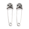 Star 316 Surgical Stainless Steel Safety Pin Hoop Earrings for Women EJEW-Z050-31B-AS-1