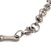 Tarnish Resistant 304 Stainless Steel Bone Link Chain Bracelets BJEW-B078-89P-3