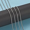 Non-Tarnish 3.28 Feet 304 Stainless Steel Box Chains X-CHS-K001-37B-3