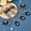 SUPERFINDINGS 5Pcs Alloy & Imitation Leather Waistcoat Extension Chain FIND-FH0008-85A-5