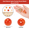 Dyed Natural Agate Faceted Round Beads Strands G-AR0003-21-2