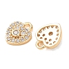 Brass Micro Pave Cubic Zirconia Charms CU-K002-01D-03-3