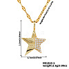 Elegant and Stylish Brass Sparkling Clear Cubic Zirconia Star Pendant Necklaces for Women BI4954-1-5